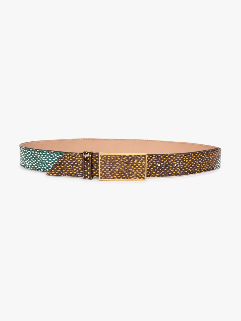 Dries Van Noten PRINTED LEATHER BELT outlook
