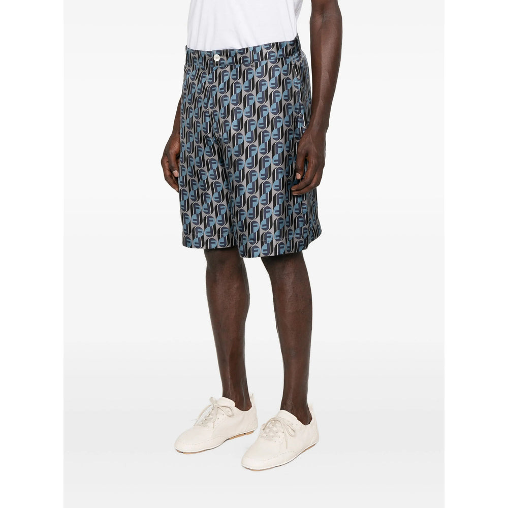 Fendi Blue Shorts - Tailored Shorts Men - 4