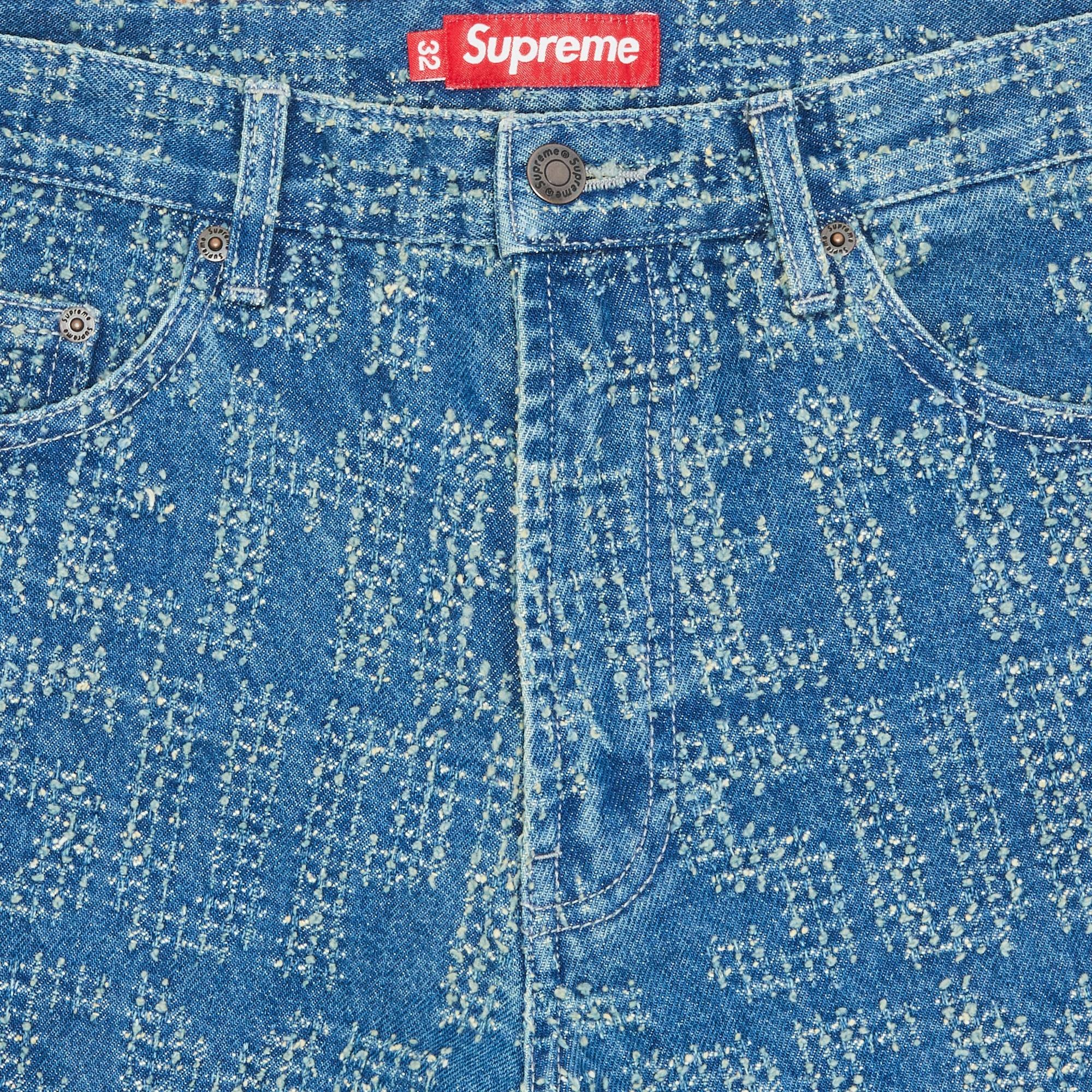 Supreme Needle Punch Regular Jean 'Washed Blue' - 3