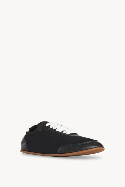 The Row Owen City Sneaker in Leather and Mesh outlook
