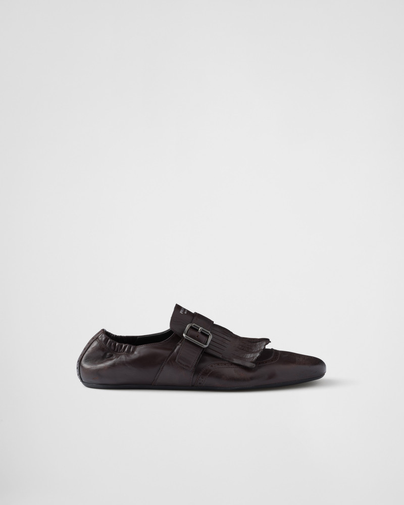 Prada Fringed monk strap shoes outlook