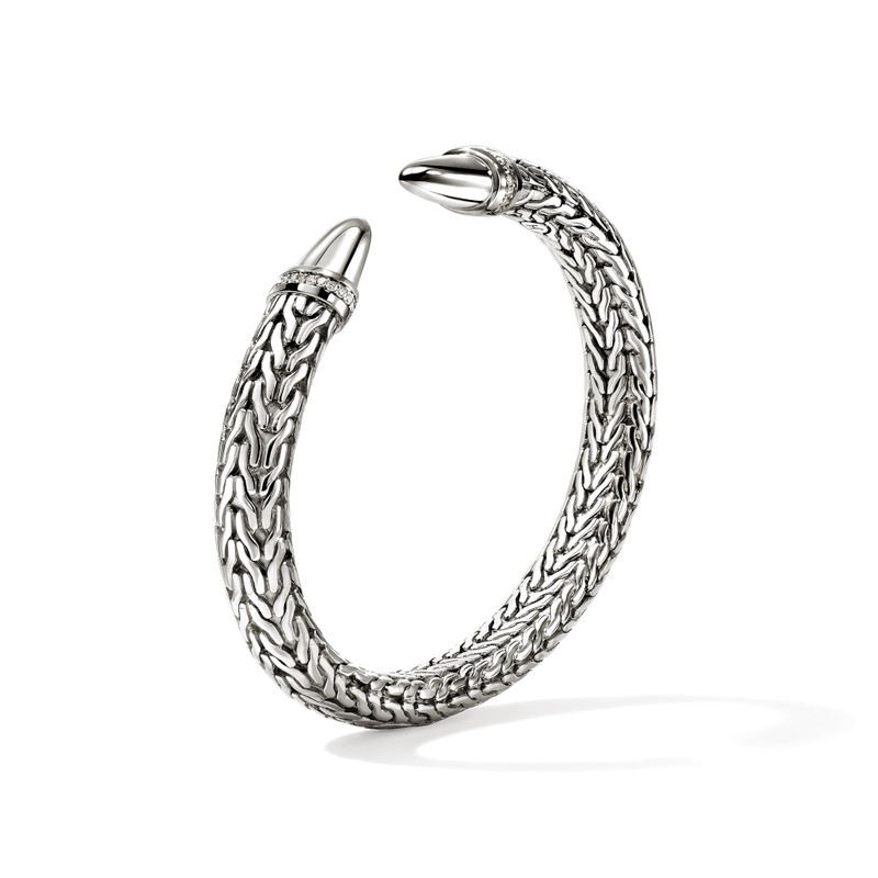 Spear 50 Flex Cuff, Sterling Silver, Diamonds 3