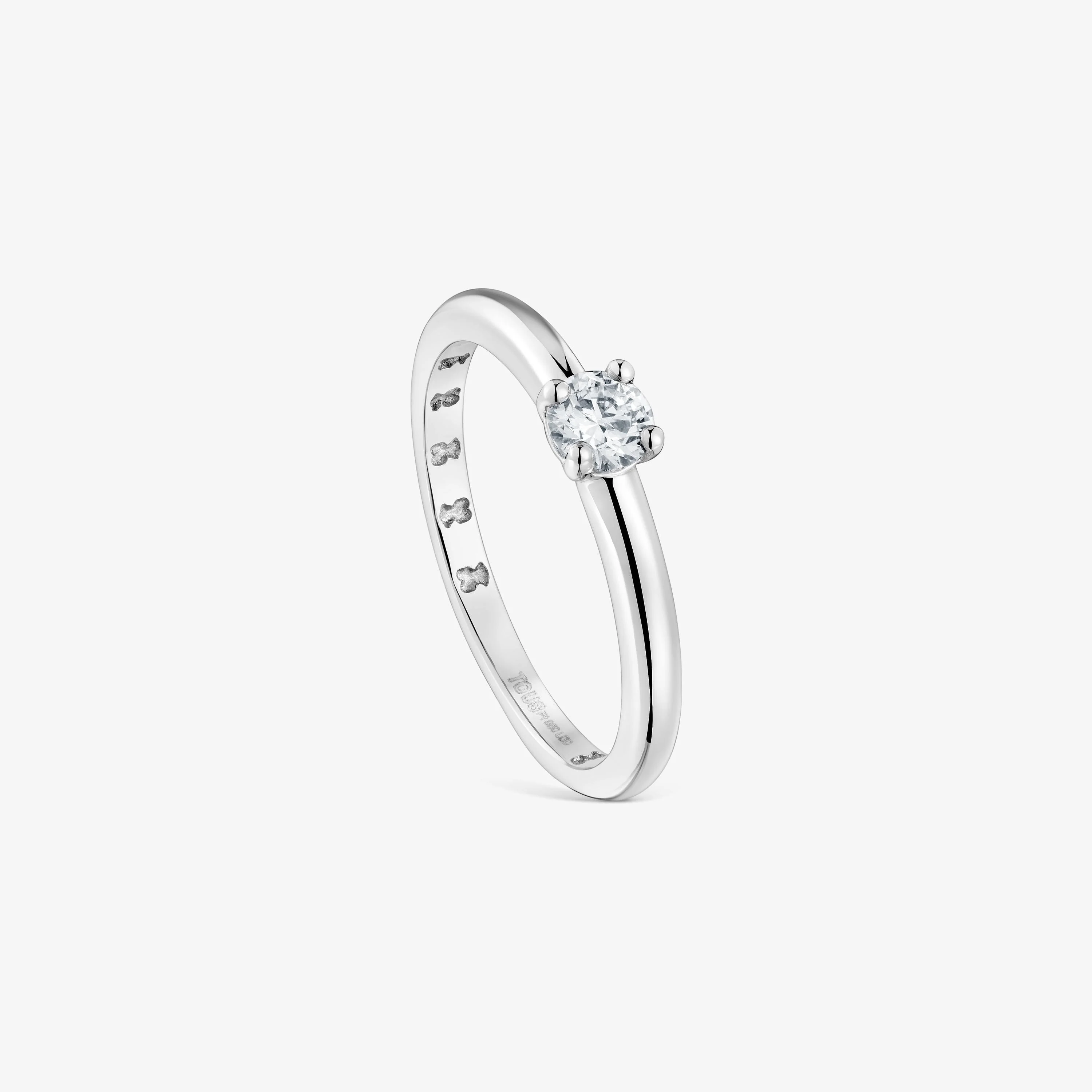 Platinum solitaire Ring with brilliant-cut, lab-grown diamond Les Classiques LGD - 1