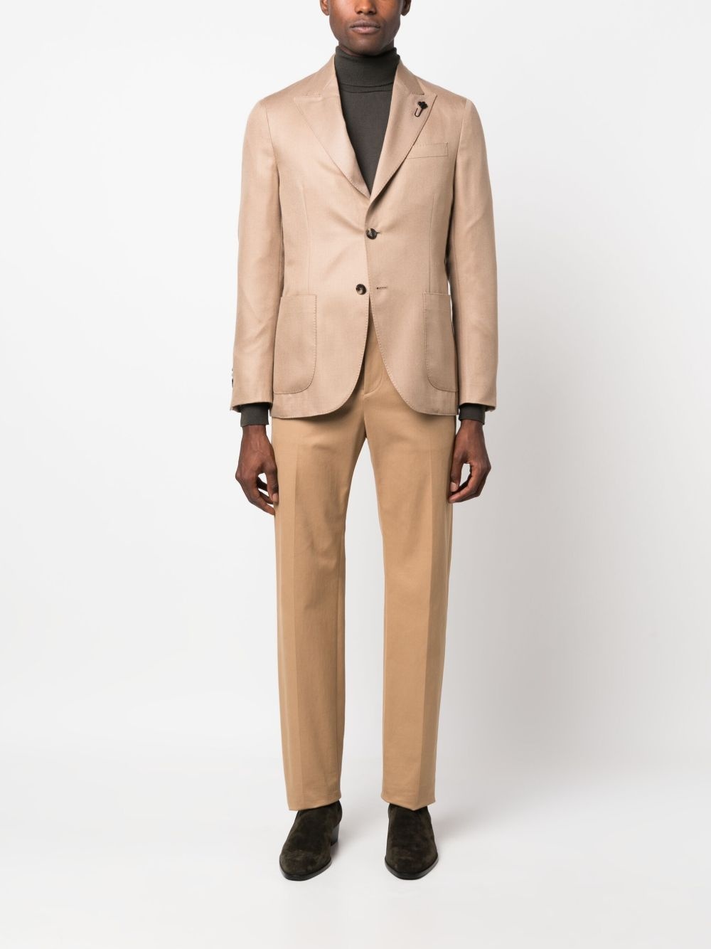 slim-cut single-breasted blazer - 2