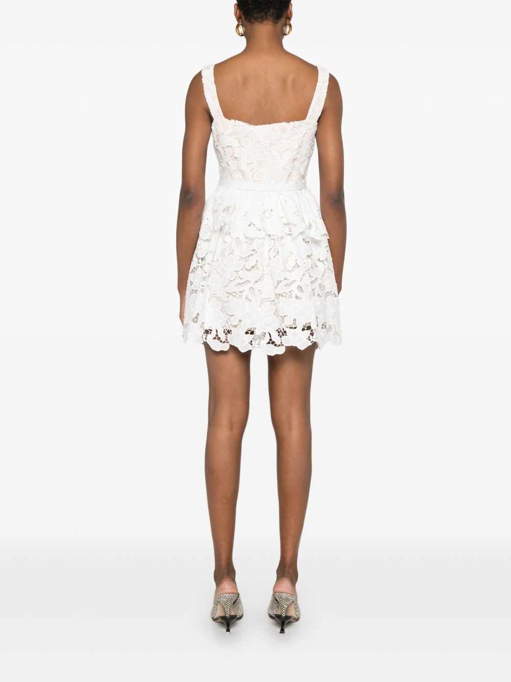 lace tiered mini dress - 4