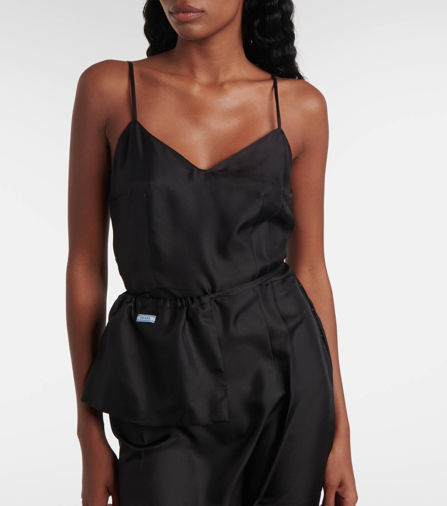 Silk twill slip dress - 4
