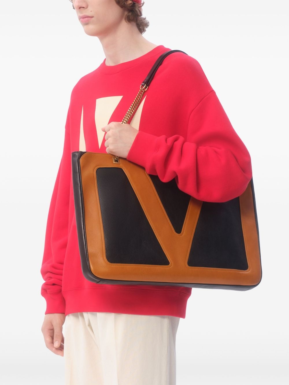 logo-print cotton sweater - 6