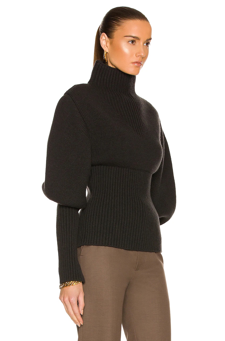 Wool Exaggerated Sleeves Sweater - 2
