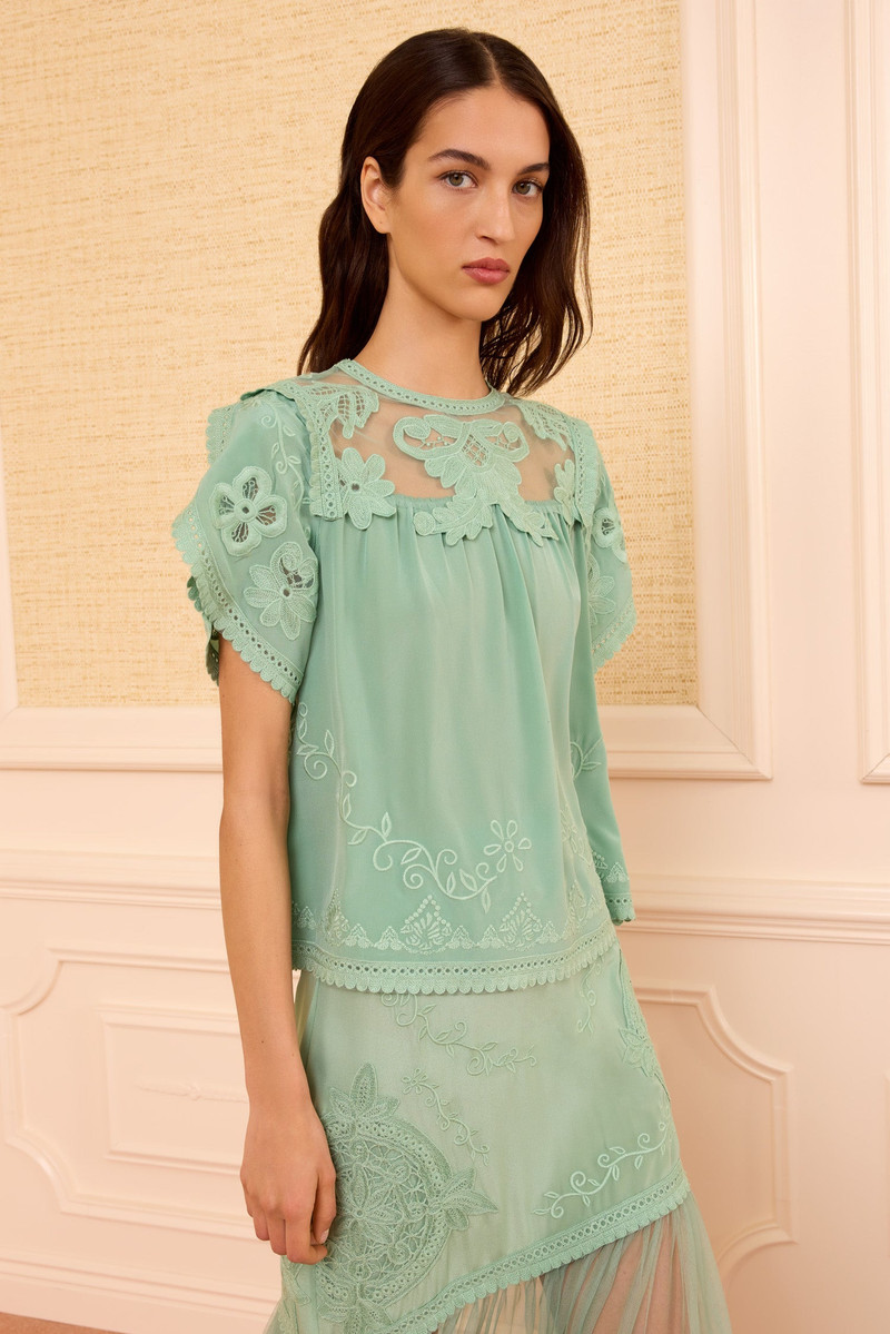 ULLA JOHNSON Alma Silk Top outlook