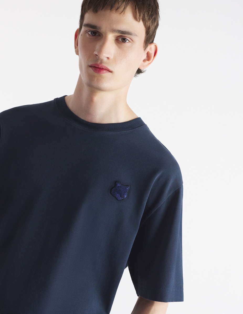 BOLD FOX HEAD PATCH OVERSIZE TEE SHIRT - 4