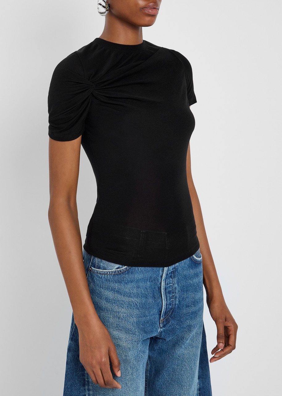 Agolde Lissa Twisted Stretch-jersey T-shirt - 2
