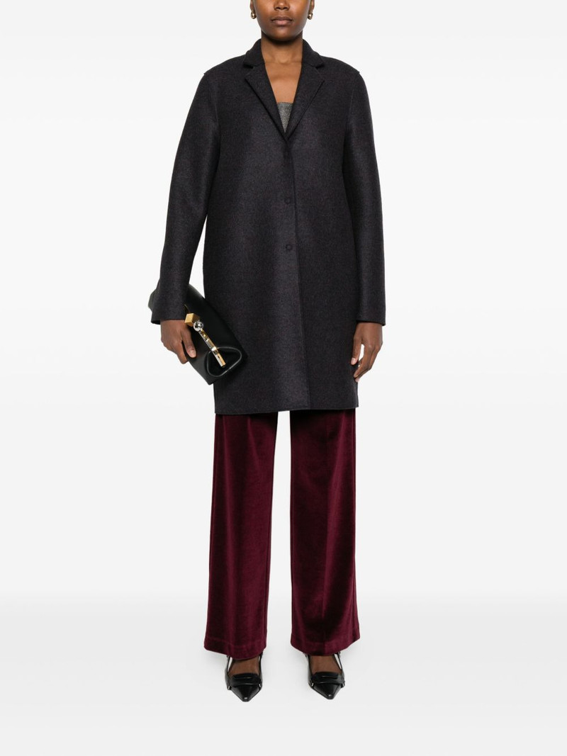 Harris Wharf London single-breasted wool coat outlook