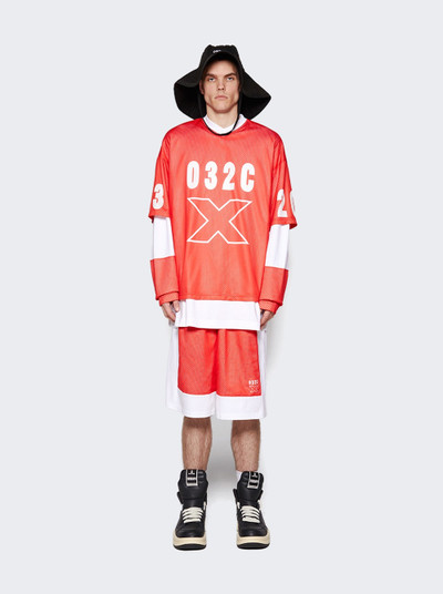 032c Lax Layered Long Sleeved Shirt Red outlook