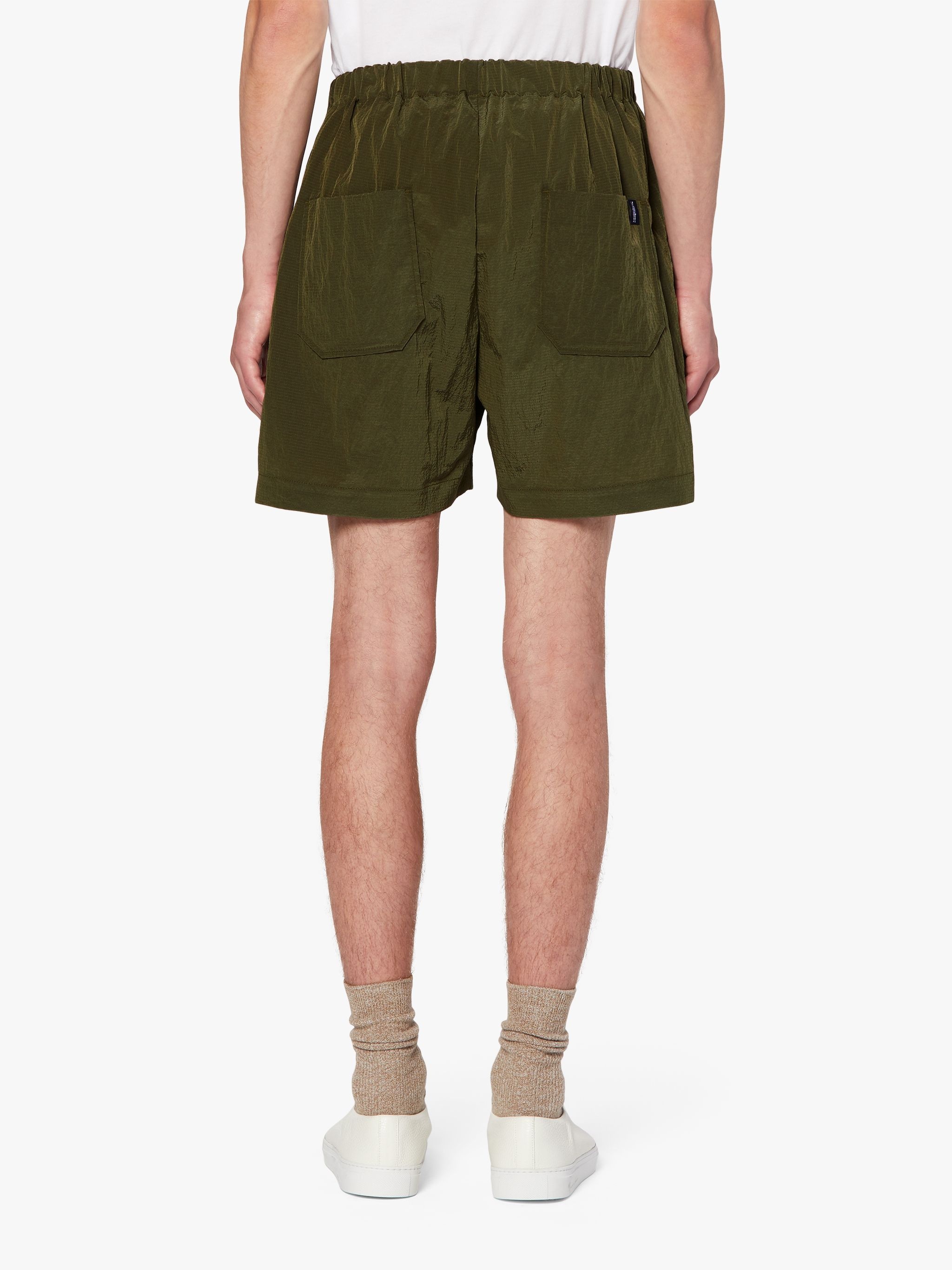CAPTAIN MILITARY GREEN NYLON SHORTS | GTM-223 - 4