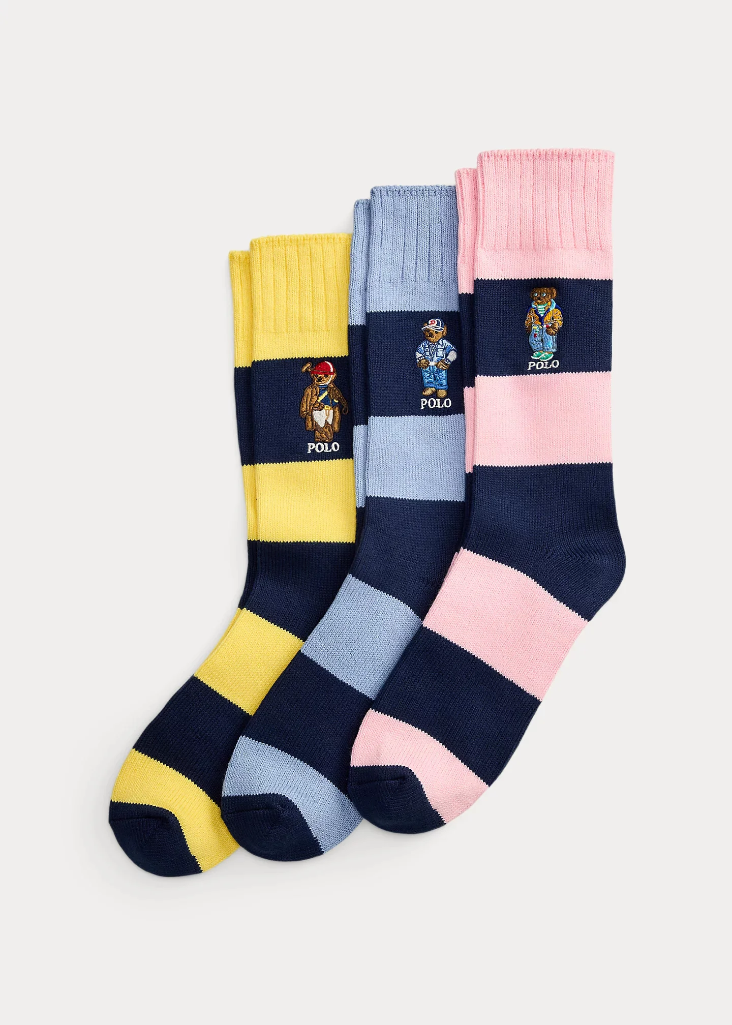 Polo Bear Striped 3-Sock Gift Set - 1