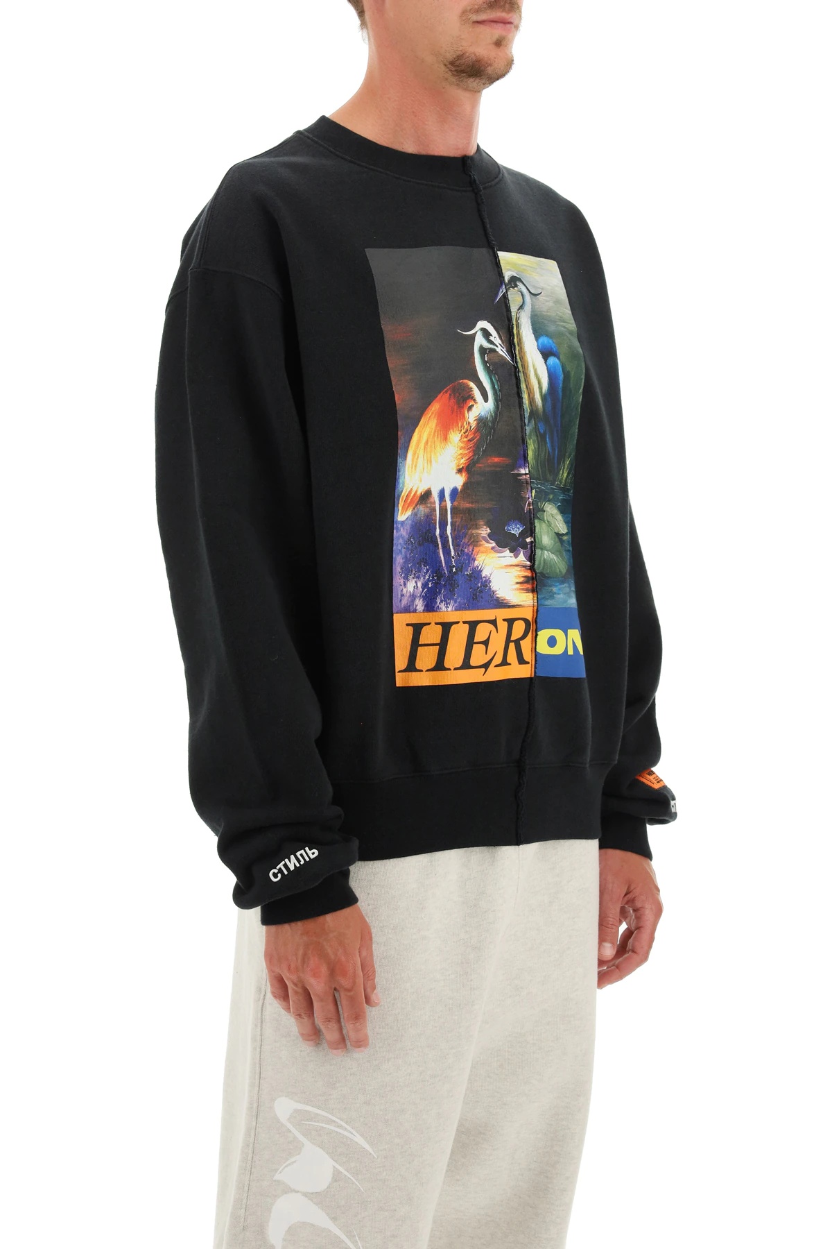 SPLIT HERONS CREW NECK SWEATSHIRT - 3