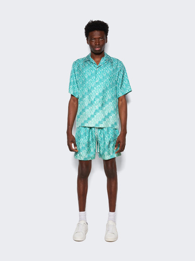 AMIRI X The Webster Silk Palm Springs Shorts Green outlook