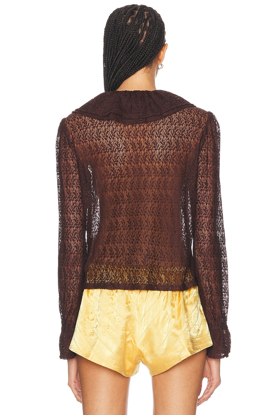 Lace Flounce Blouse - 3