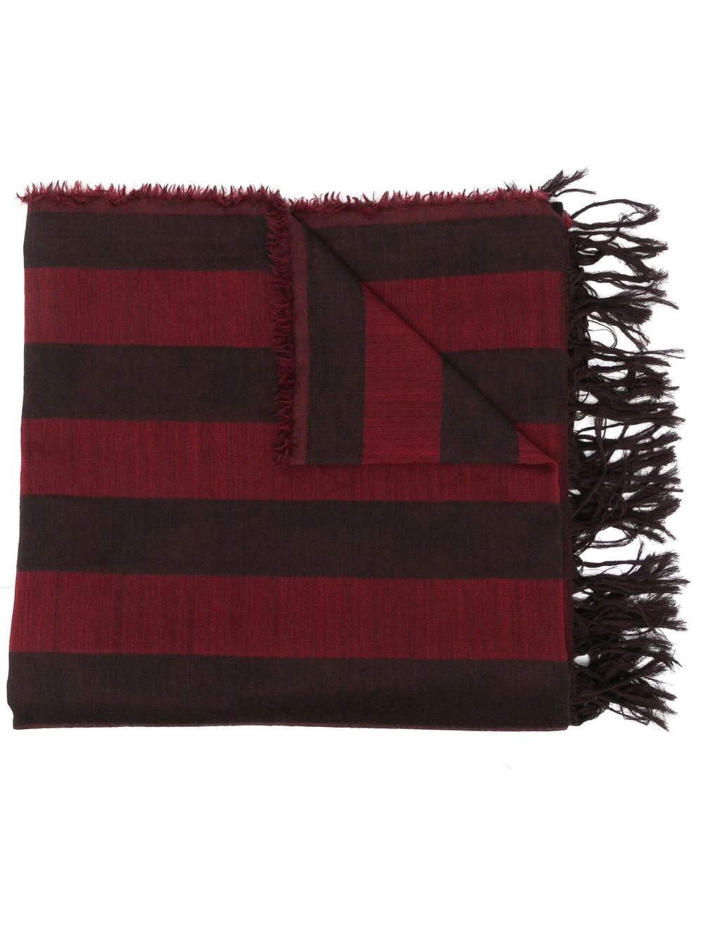 striped tassel-trim scarf - 1