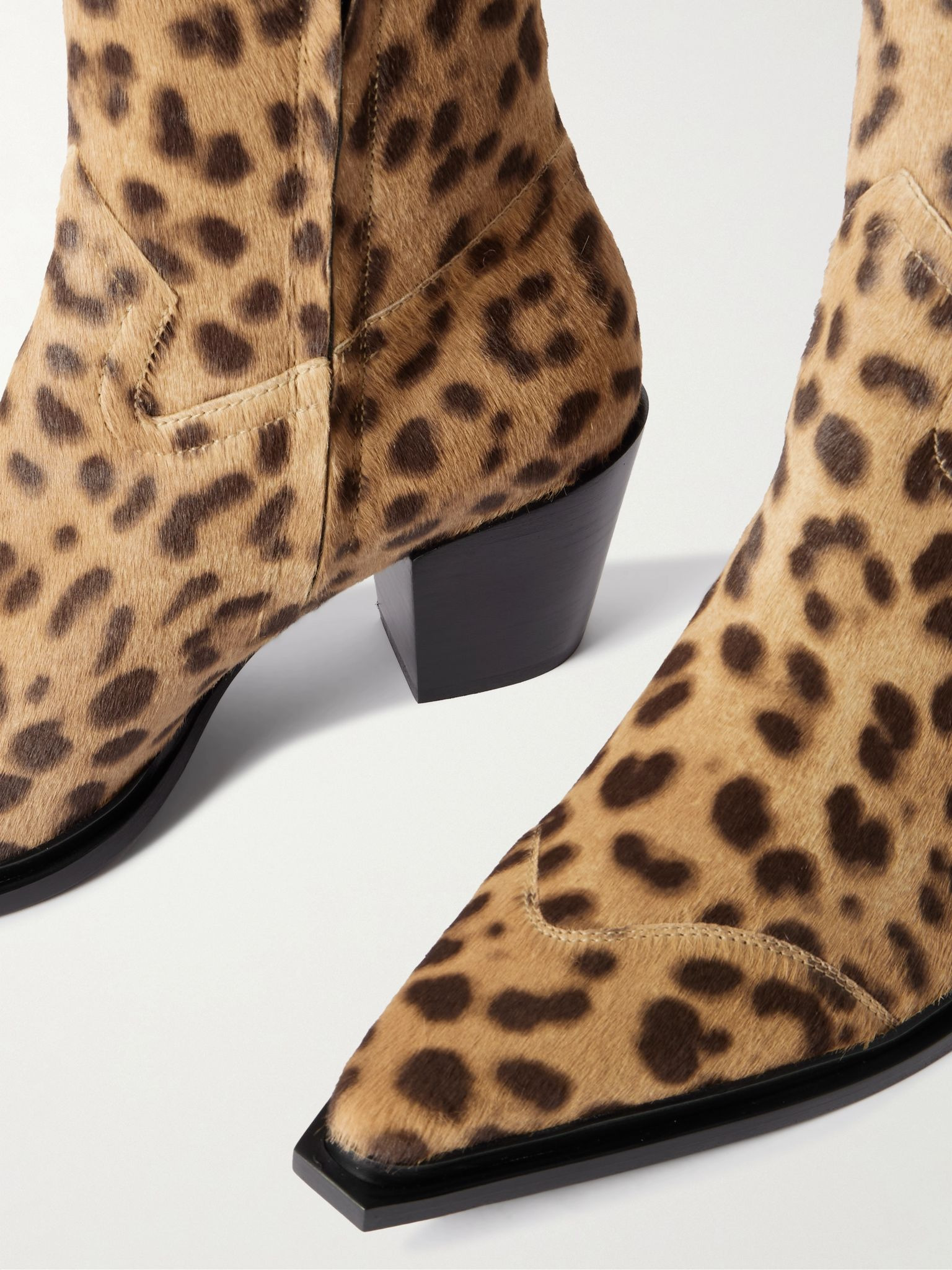 Cece 60 leopard-print pony hair ankle boots Leopard print - 4