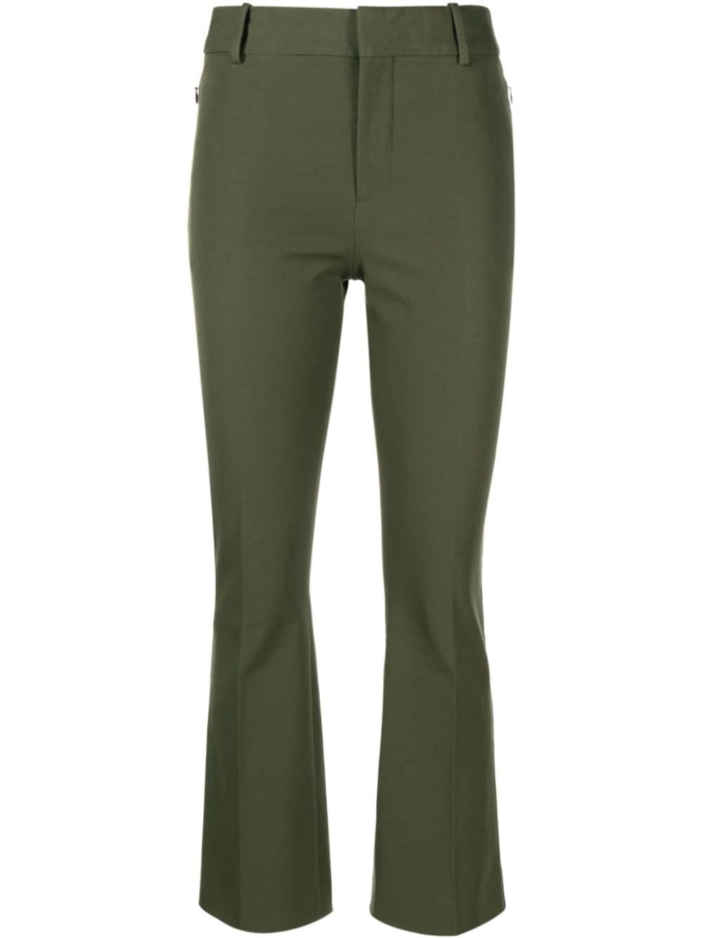 cropped stretch-cotton trousers - 1