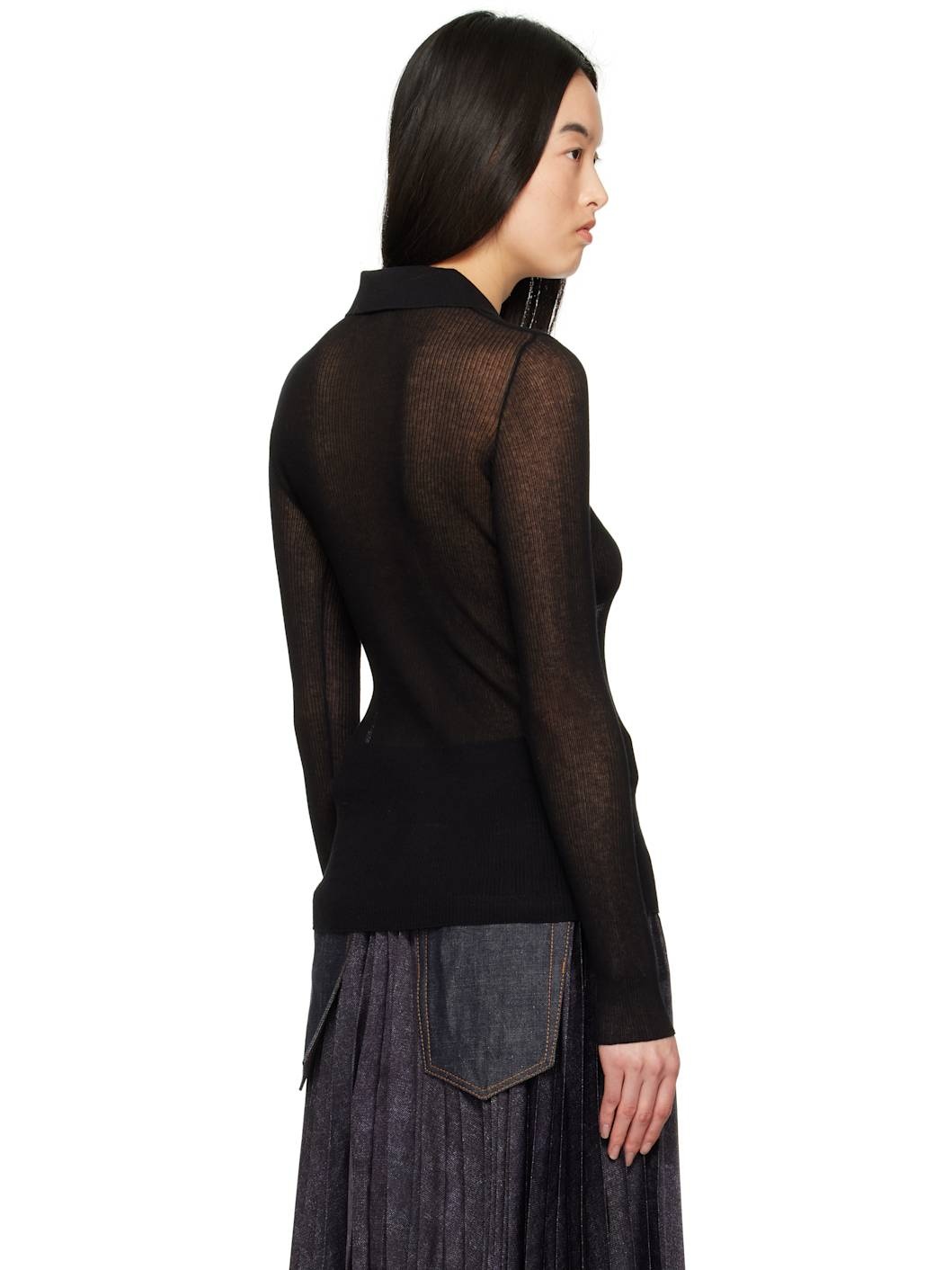 Black LS Polo - 3