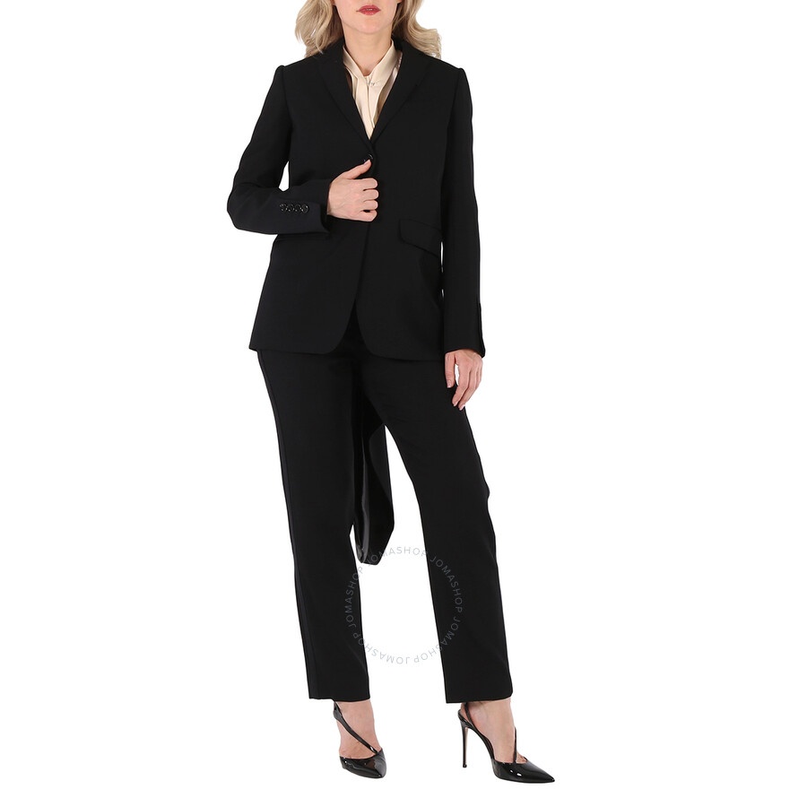 Burberry Exaggerated Panel Detail Wool Tailored Jacket - 3
