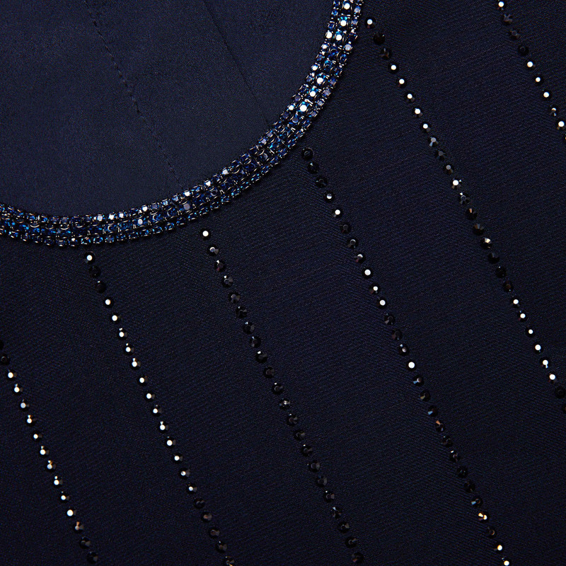 Navy Rhinestone Pinstripe Top 5