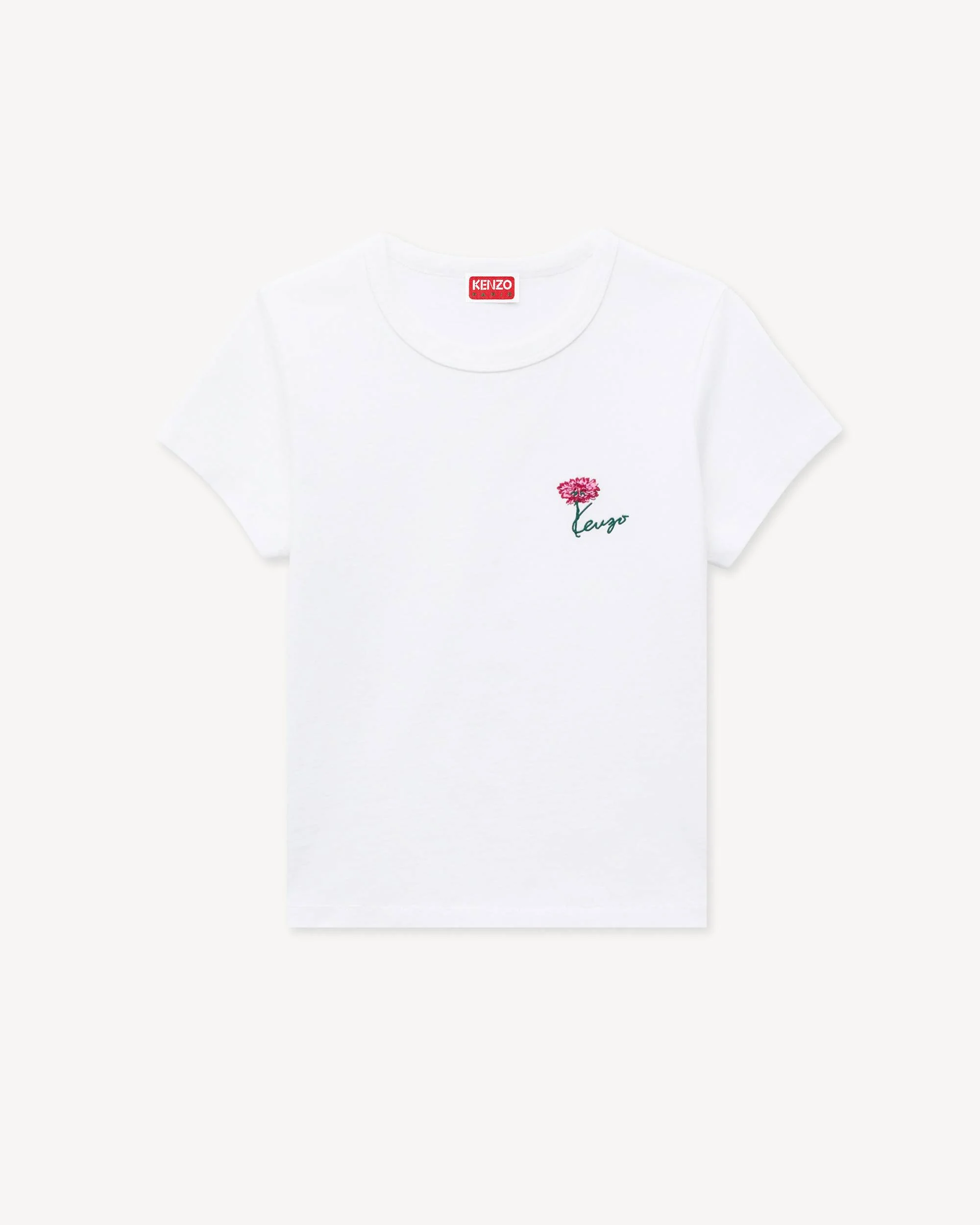 'KENZO Tulip' embroidered T-shirt in cotton - 1