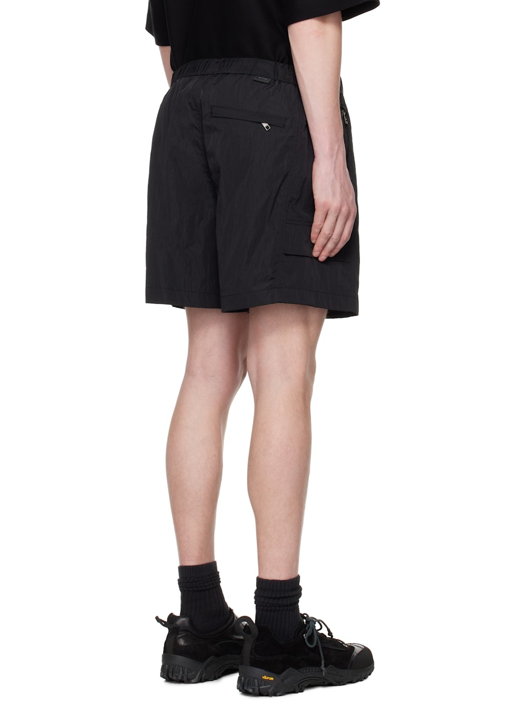 Black Nylon Banding Shorts - 3