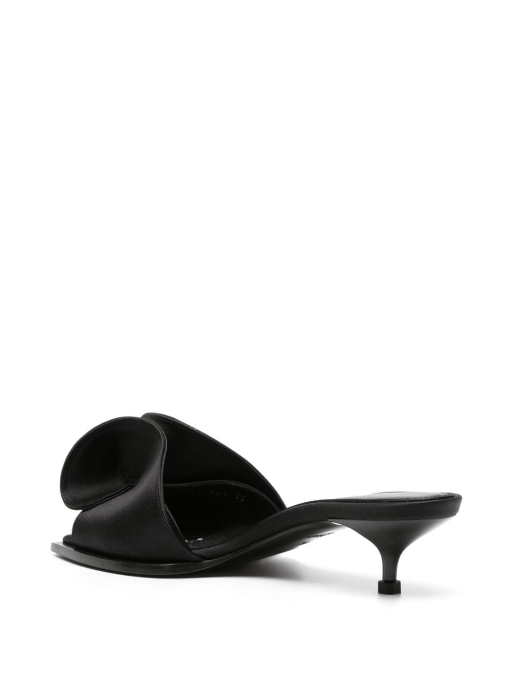 folded-detail satin mules - 3