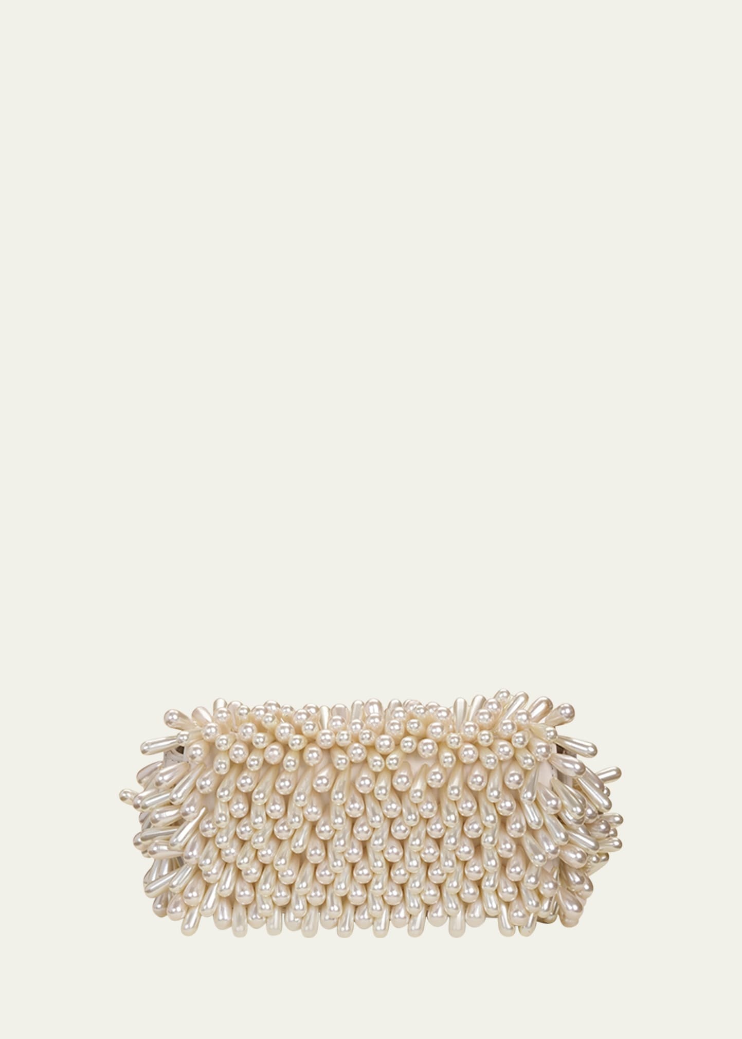 Perla Pearly Beaded Shoulder Bag - 1