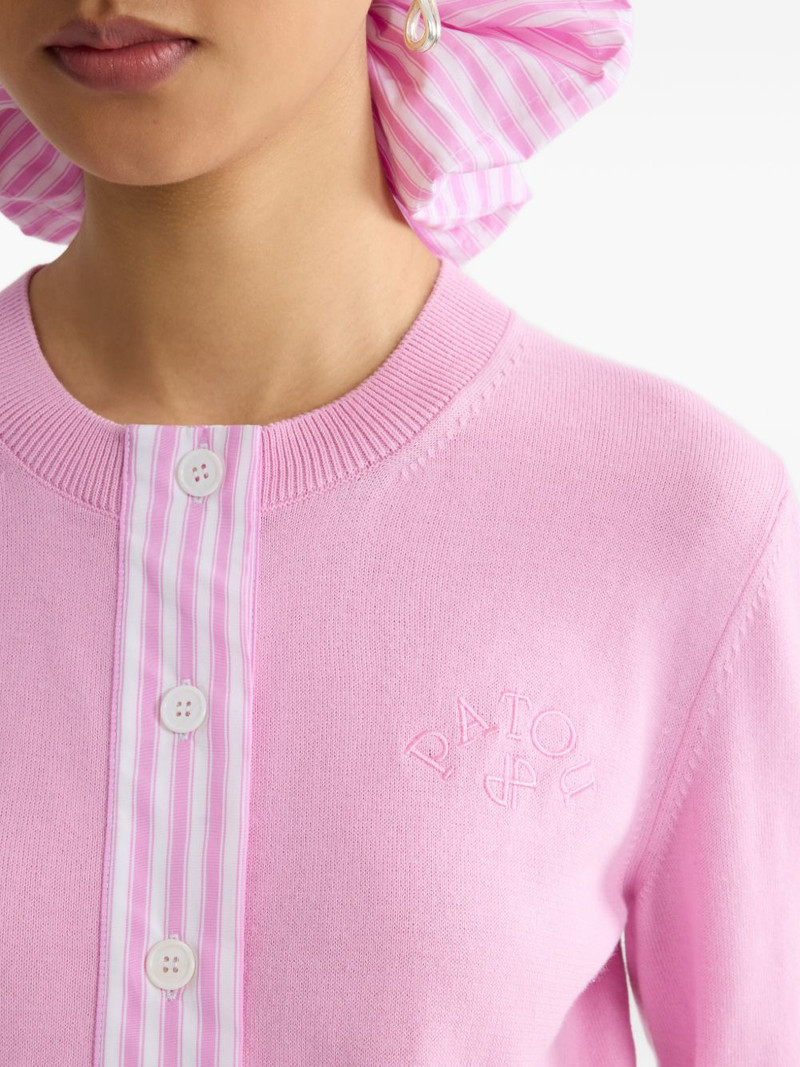 striped-detail cardigan 5