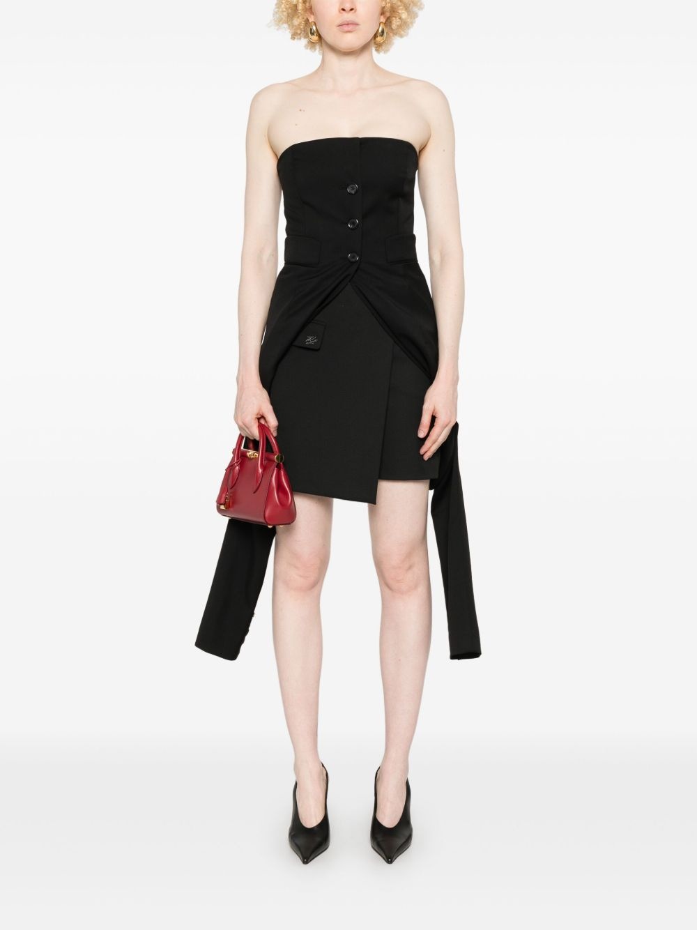 panelled strapless top - 2