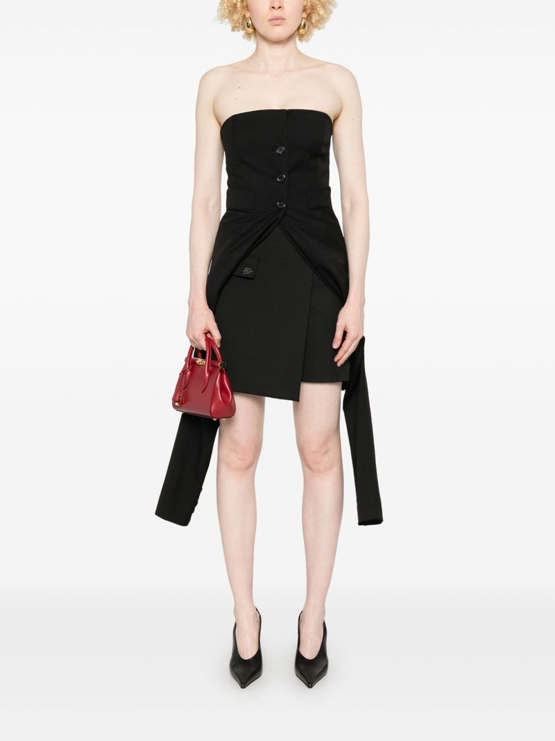 Moschino panelled strapless top outlook