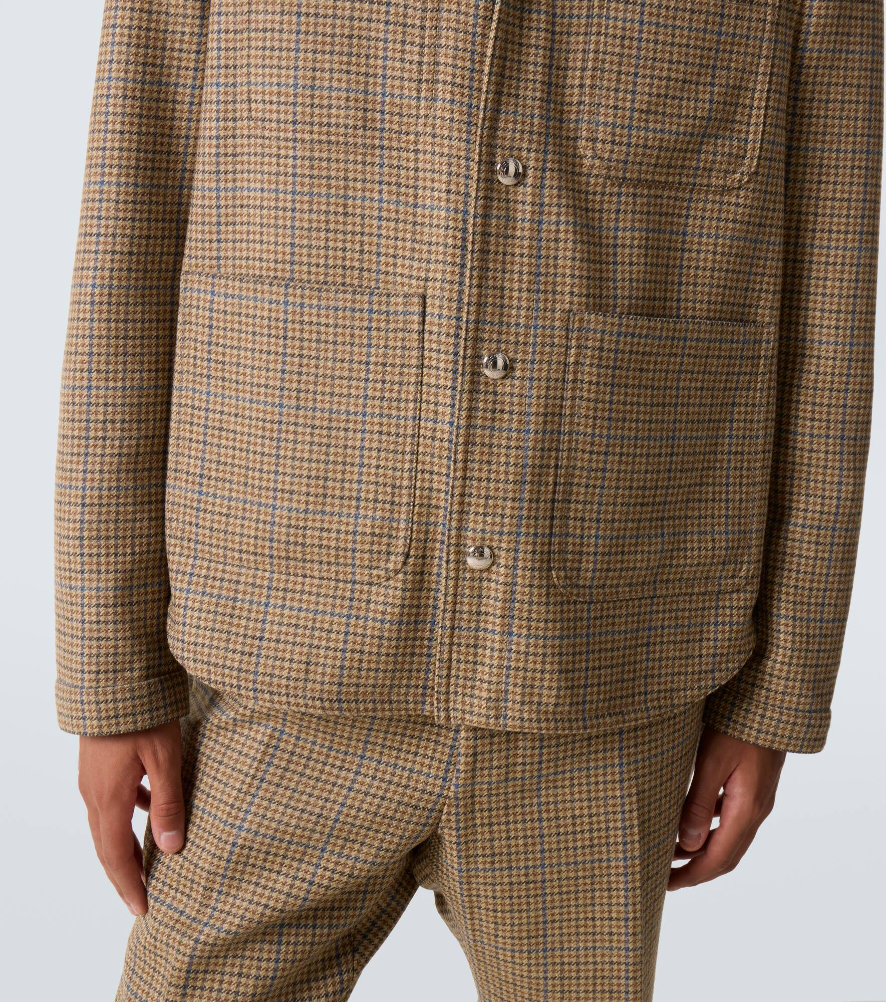 Checked wool tweed overshirt - 7