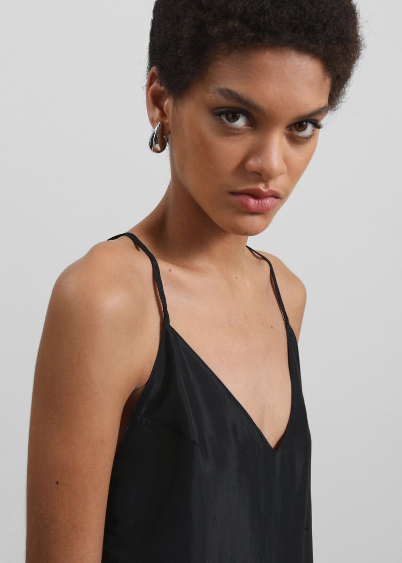 Vence Slip Dress - Black 5