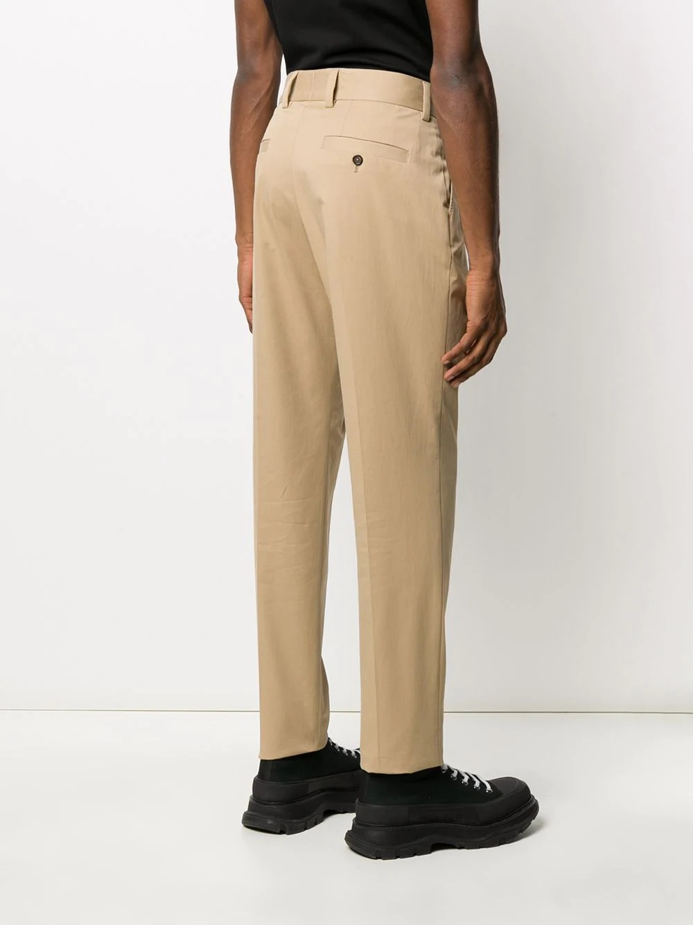 pleated stretch-cotton trousers - 4