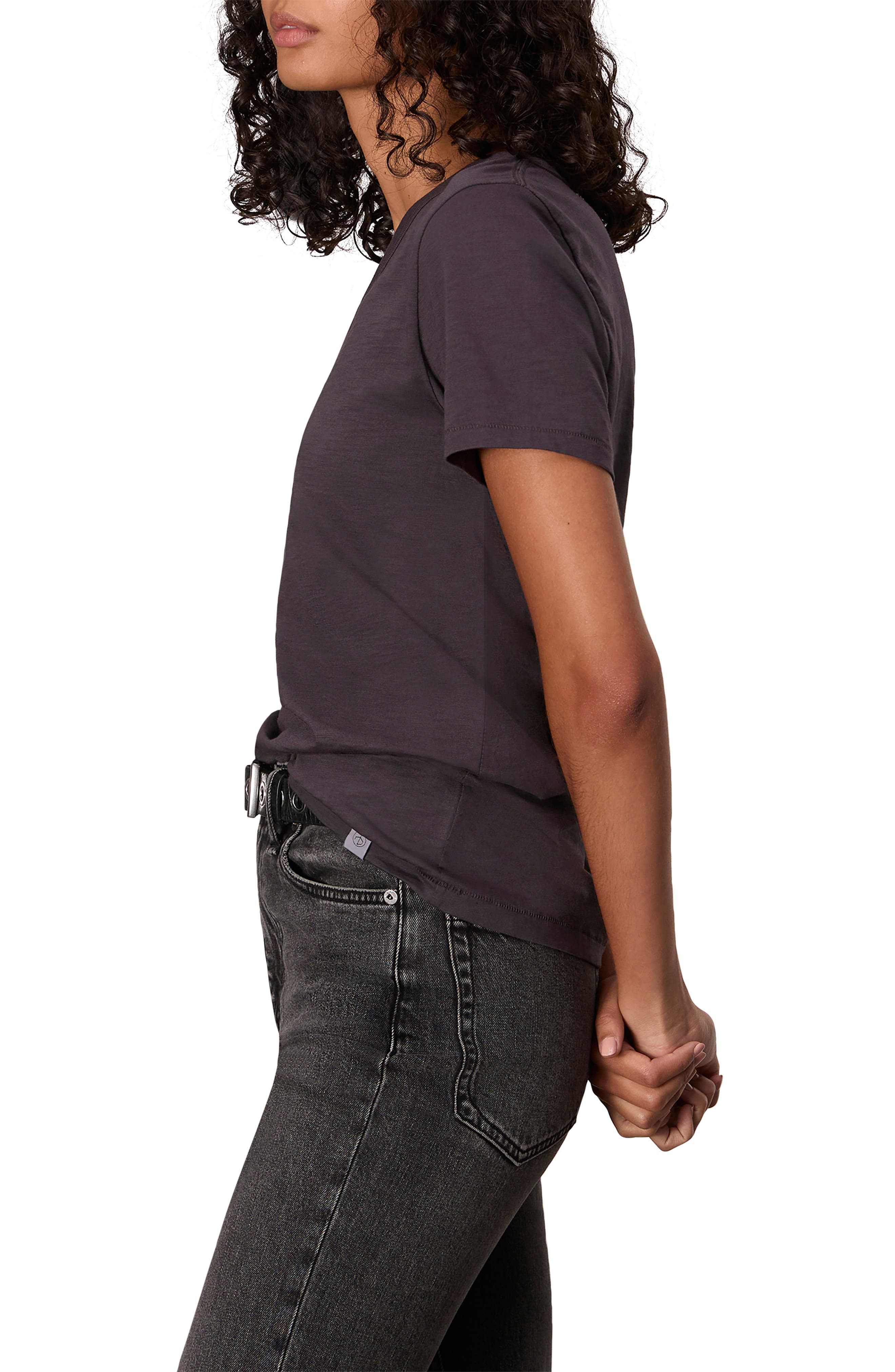 rag & bone The Slub V-Neck Organic Pima Cotton T-Shirt in Greystone at Nordstrom - 3