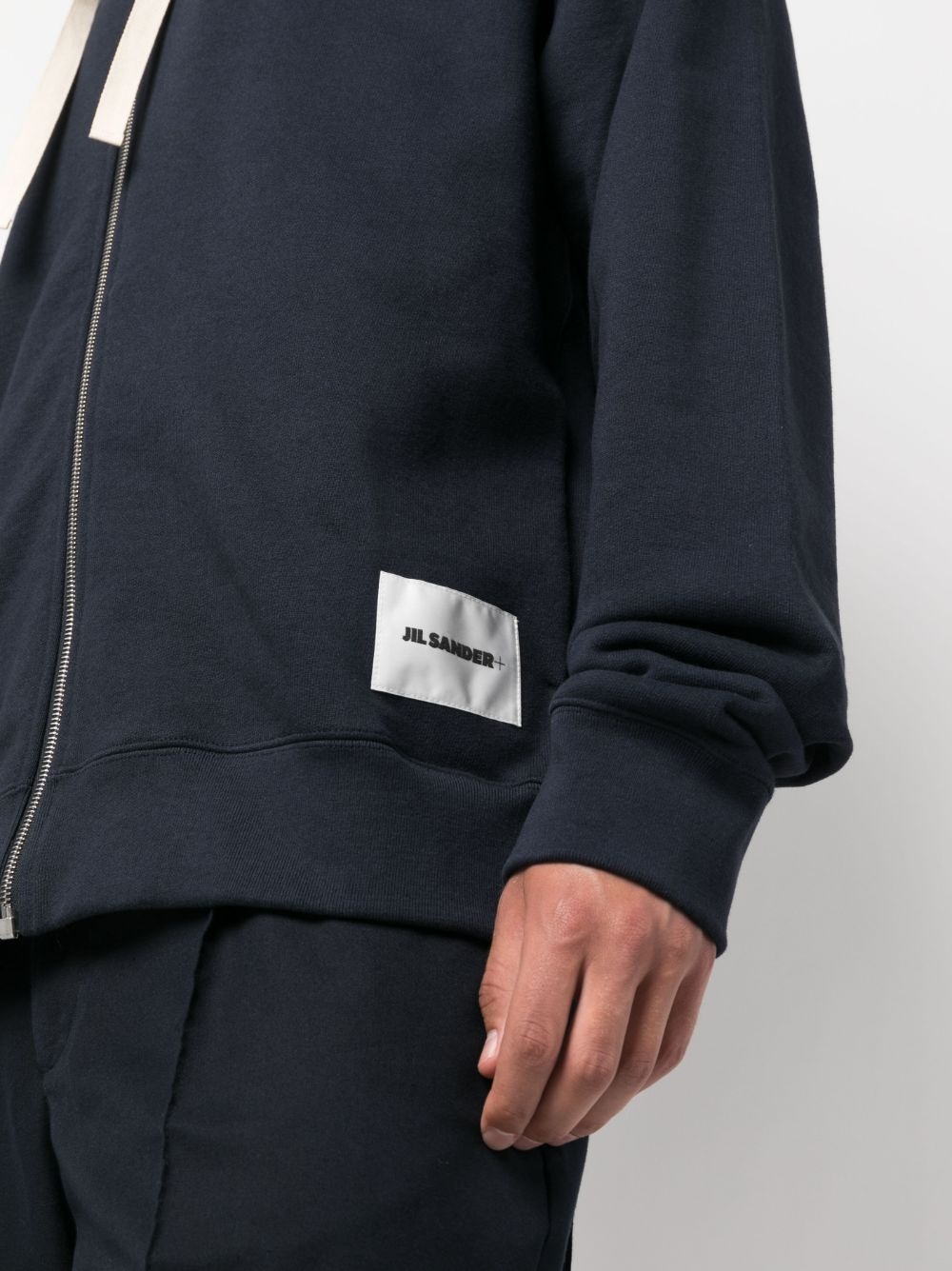 logo-patch zip-up hoodie - 5