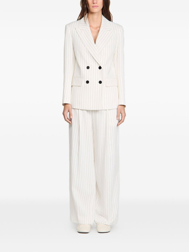 Sandro striped double-breasted blazer outlook