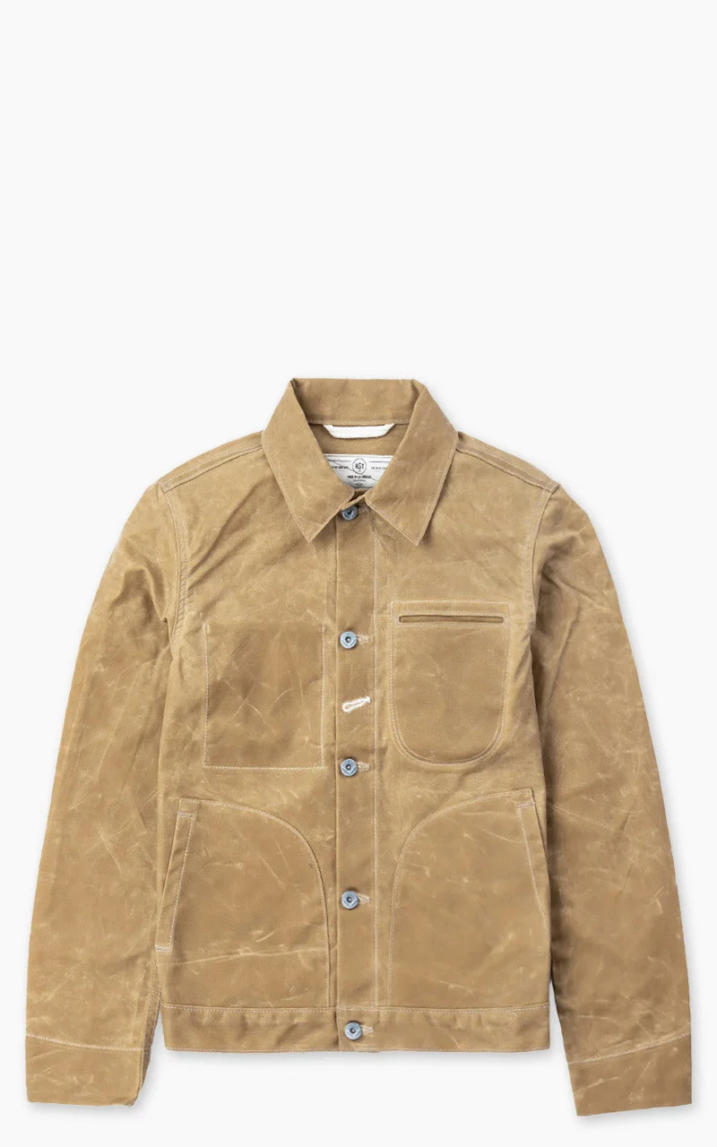 ROGUE TERRITORY SUPPLY JACKET WAXED CANVAS RIDGELINE TAN - 1