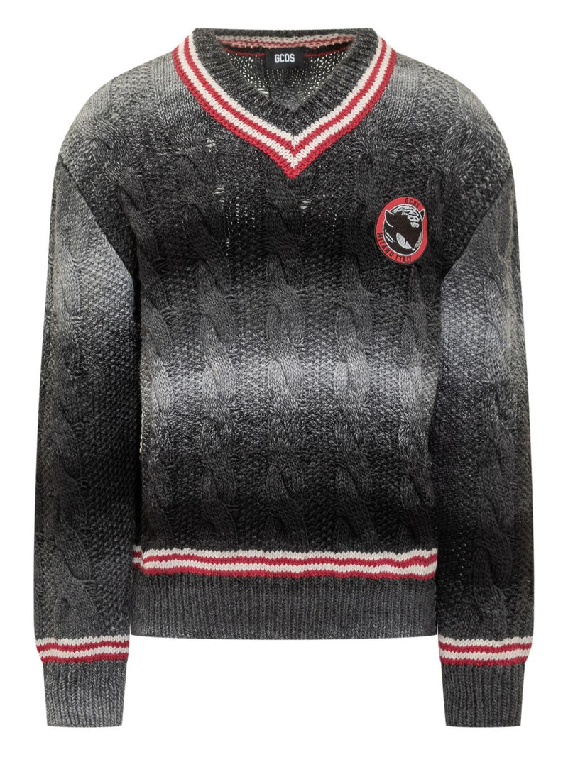 Kittho cable-knit V-neck sweater 1