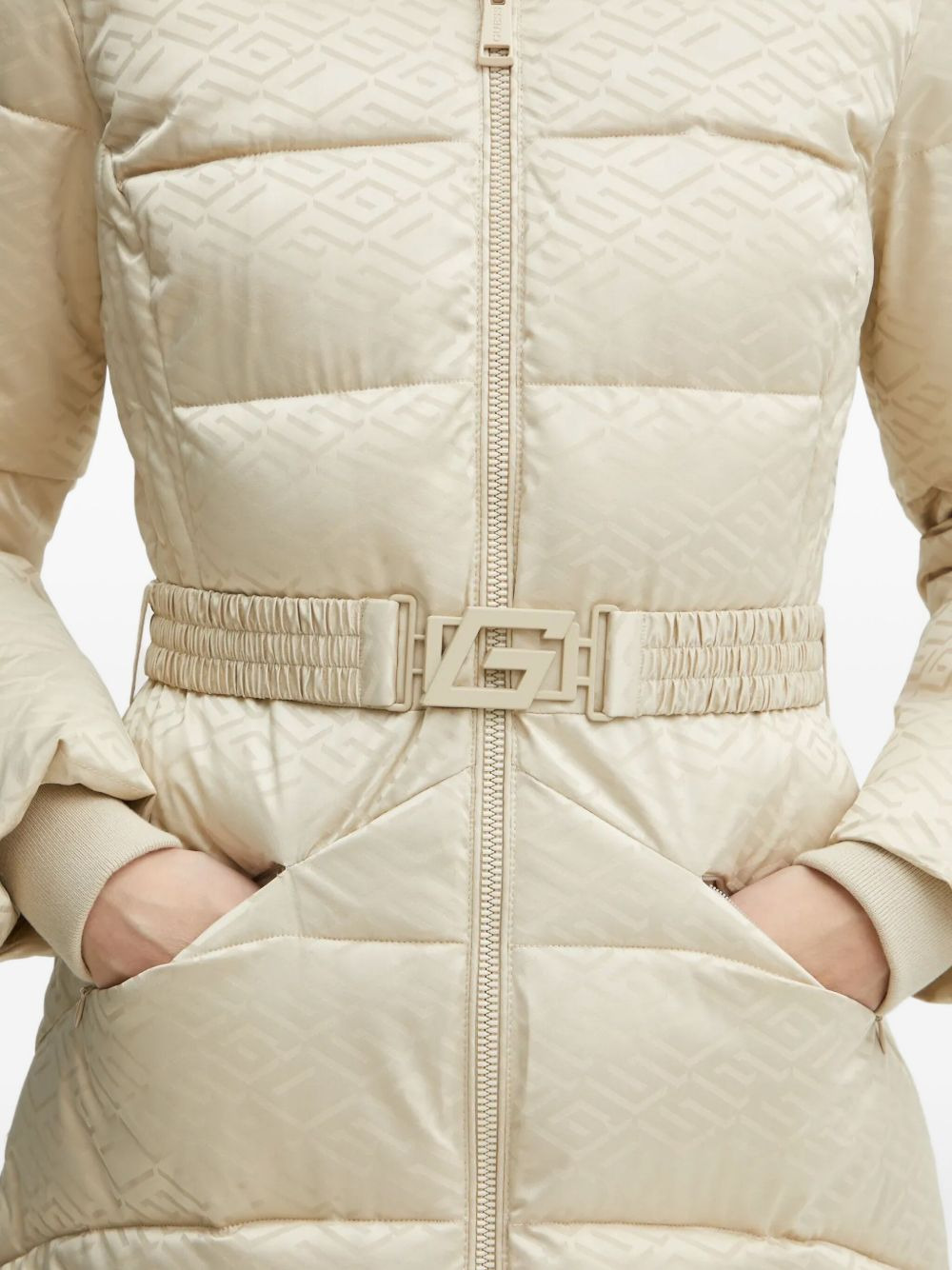 quilted belted jacket - 5