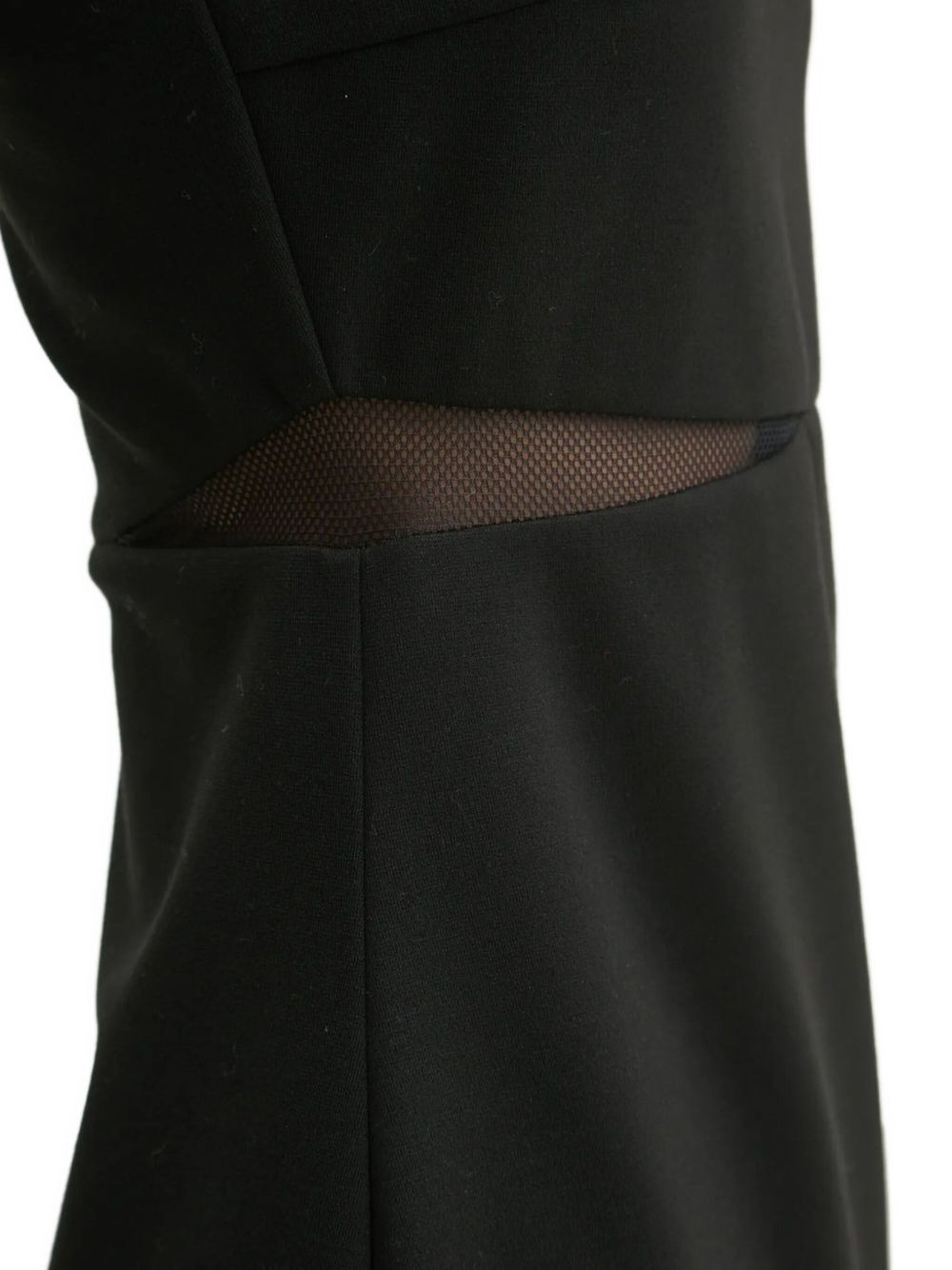 square-neck mesh-insert midi dress - 5