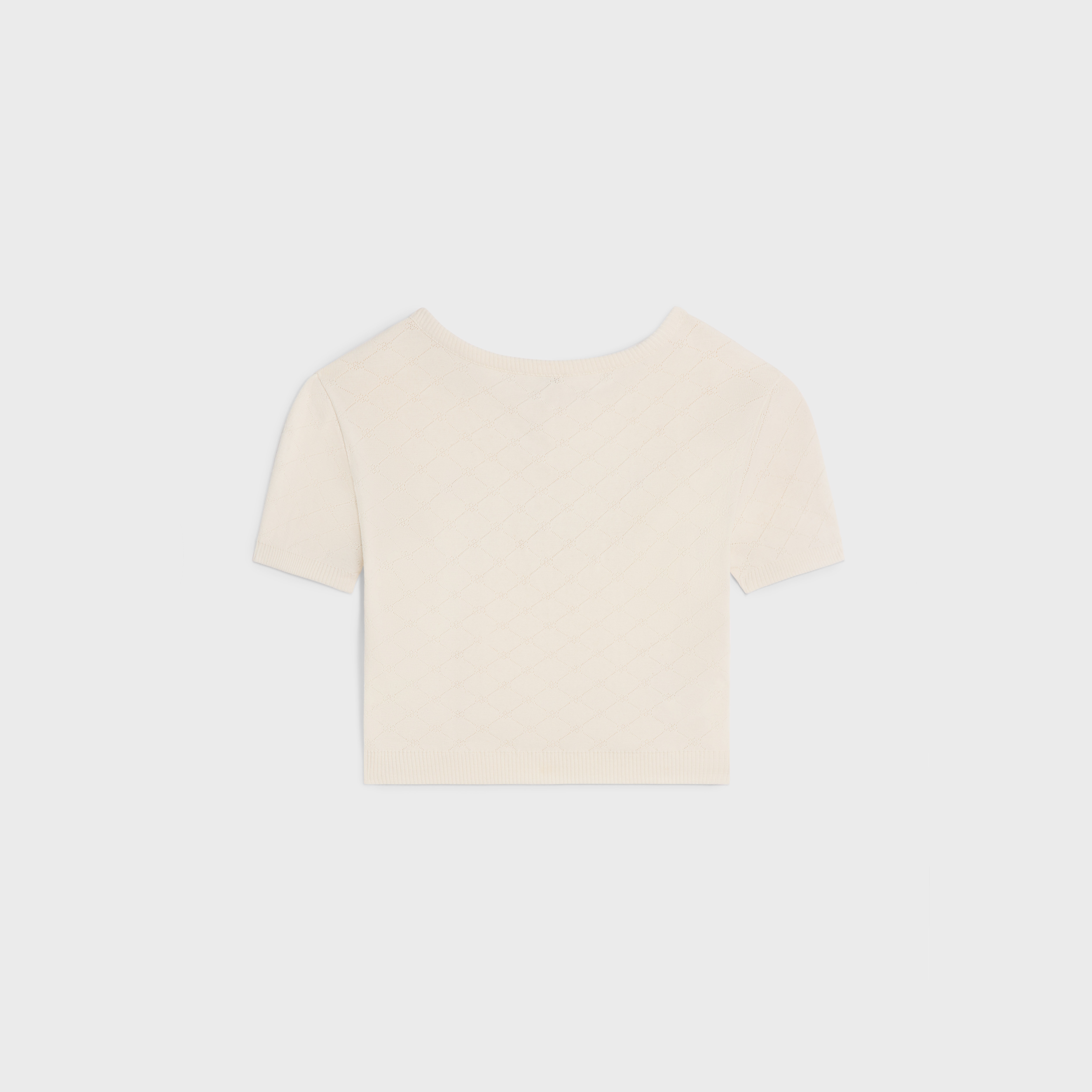 triomphe crop top in jersey pointelle - 2