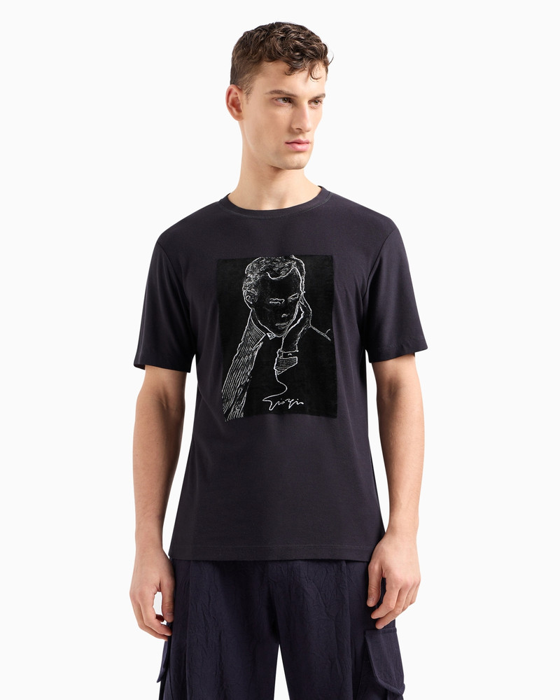 Crew-neck T-shirt in viscose jersey 2