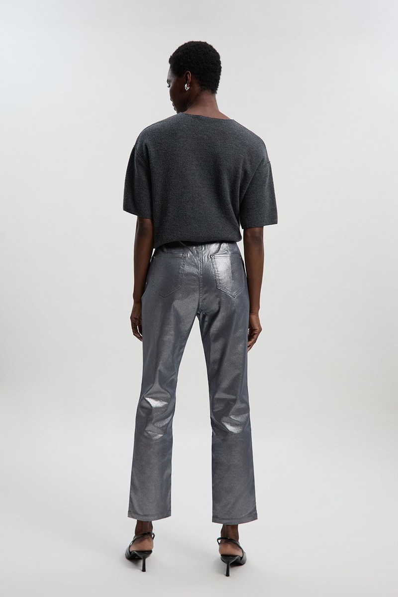 Petite Metallic Coated Denim Skinny Jean 4