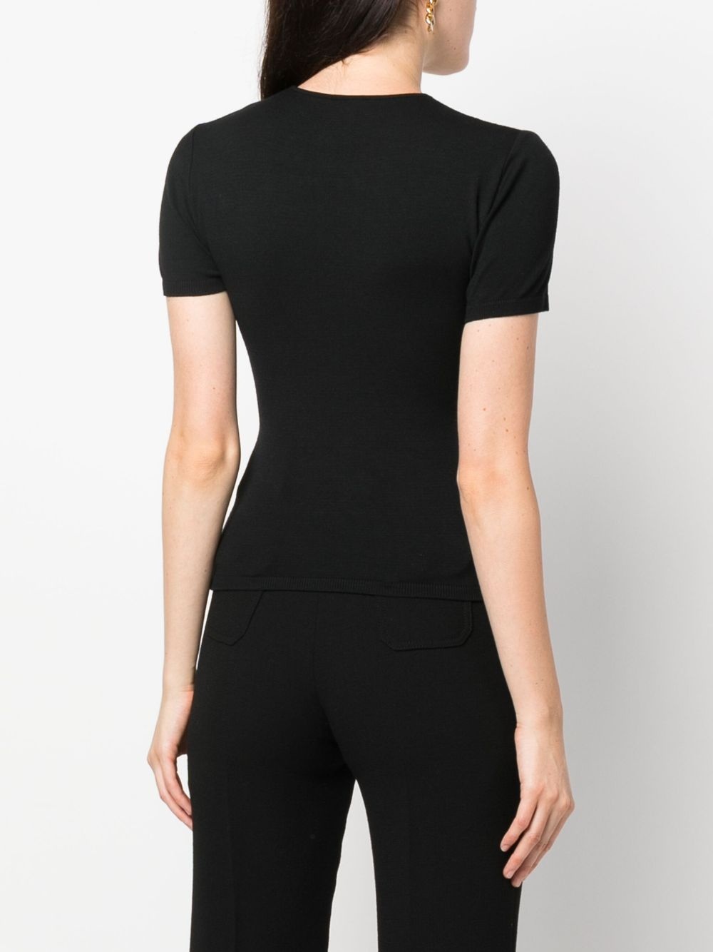 cut-out short-sleeve top - 4