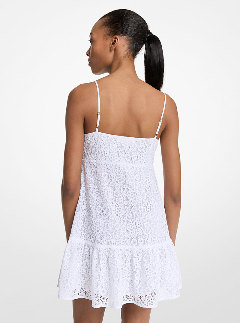 MICHAEL KORS Corded Floral Lace Mini Slip Dress outlook
